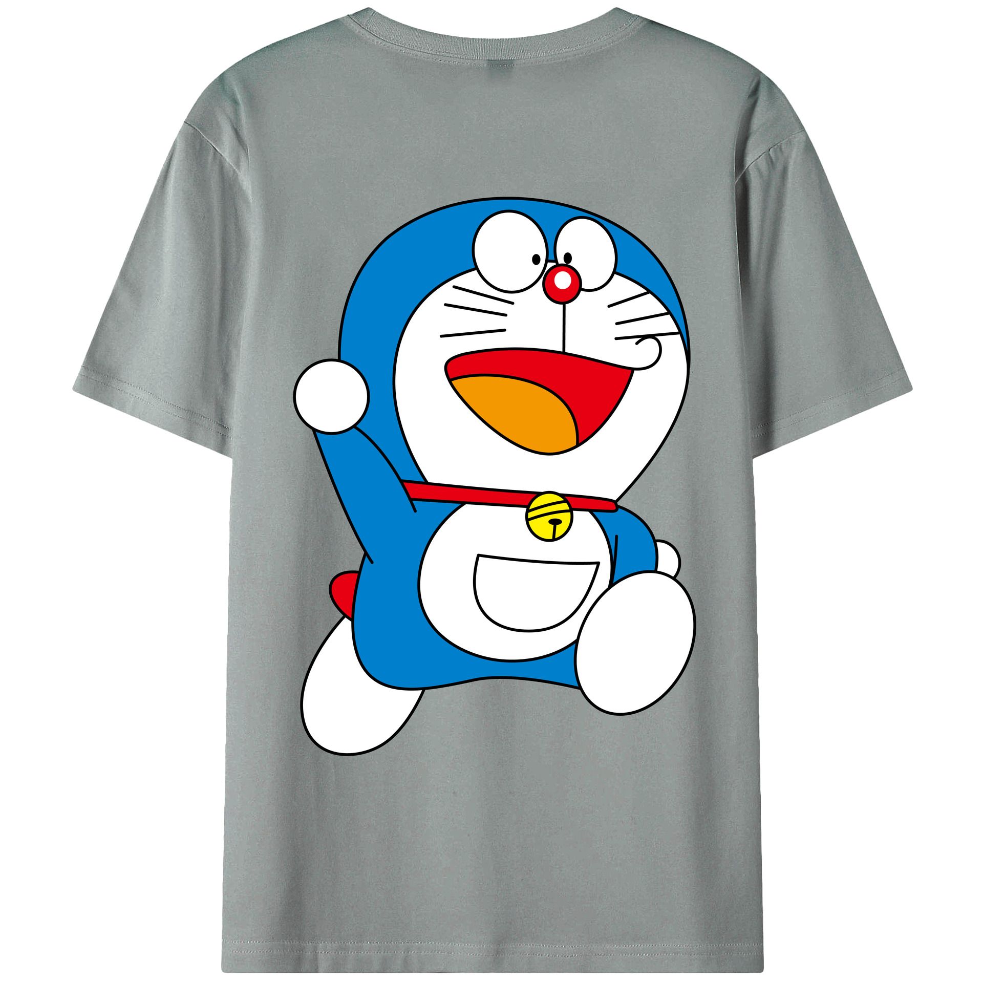 （画像用） ドラえもん Doraemon 綿100％ メンズ半袖Tシャツ（バックプリント） 通気性